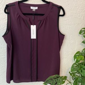 NWT Calvin Klein split neck blouse - Large